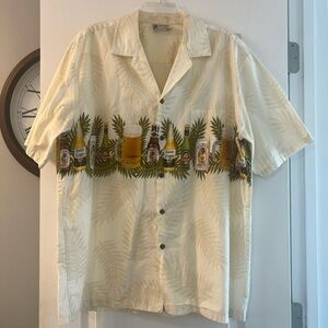 Aloha Republic made in Hawaii USA cotton button up shirt size XL beer bottle